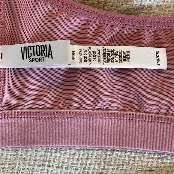 Victoria's Secret Knockout Mauve Zipper Front Sports Bra 34C - Picture 4 of 5